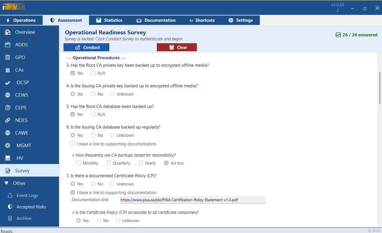 Operational Readiness Survey